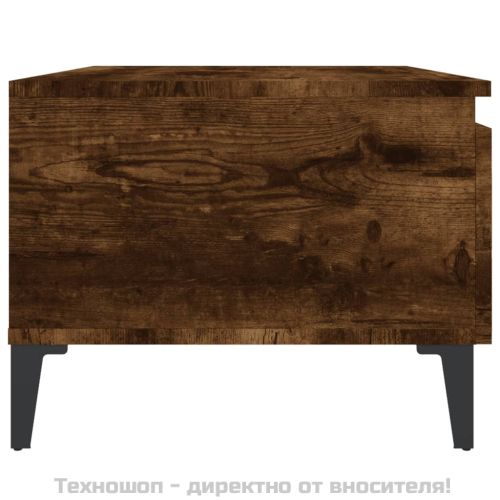 Странична маса, опушен дъб, 50x46x35 см, инженерно дърво