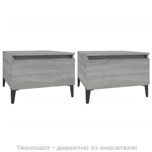 Странични маси, 2 бр, сив сонома, 50x46x35 см, инженерно дърво