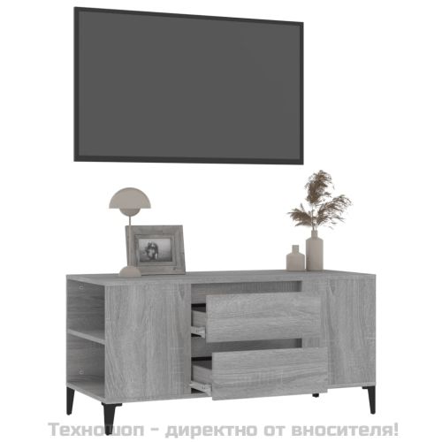 ТB шкаф, сив сонома, 102x44,5x50 см, инженерно дърво