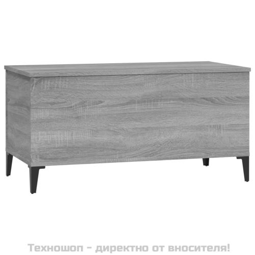 Кафе маса, сив сонома, 90x44,5x45 см, инженерно дърво