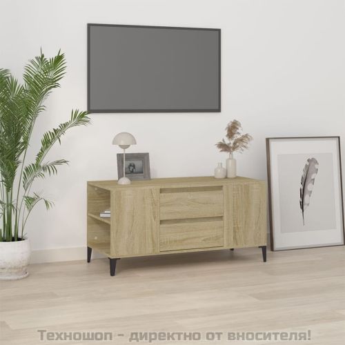 ТВ шкаф, сонома дъб, 102x44,5x50 см, инженерно дърво