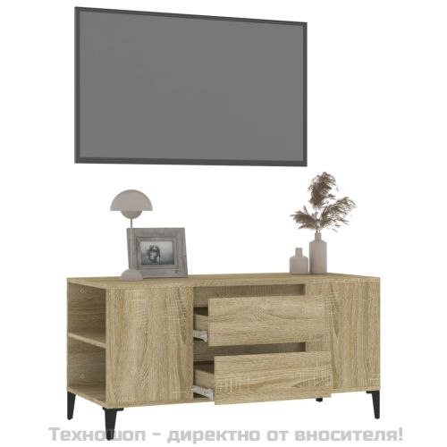 ТВ шкаф, сонома дъб, 102x44,5x50 см, инженерно дърво