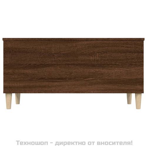 Маса за кафе, кафяв дъб, 90x44,5x45 см, инженерно дърво