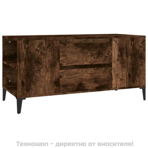 ТВ шкаф, опушен дъб, 102x44,5x50 см, инженерно дърво