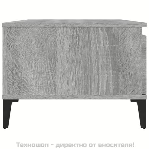 Кафе маса, сив сонома, 90x50x36,5 см, инженерно дърво