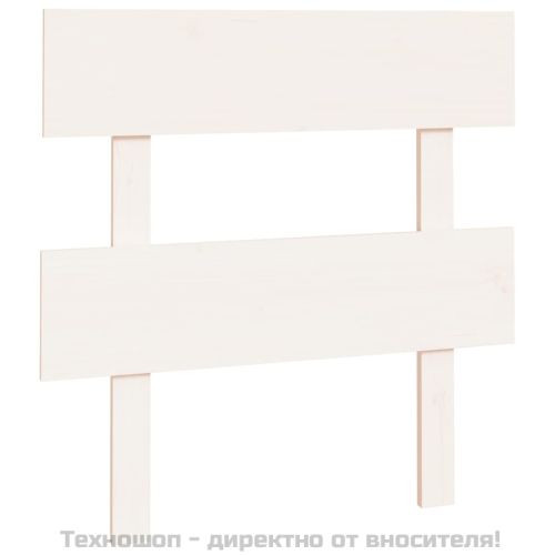 Горна табла за легло, бяла, 93,5x3x81 см, бор масив
