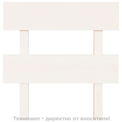 Горна табла за легло, бяла, 93,5x3x81 см, бор масив
