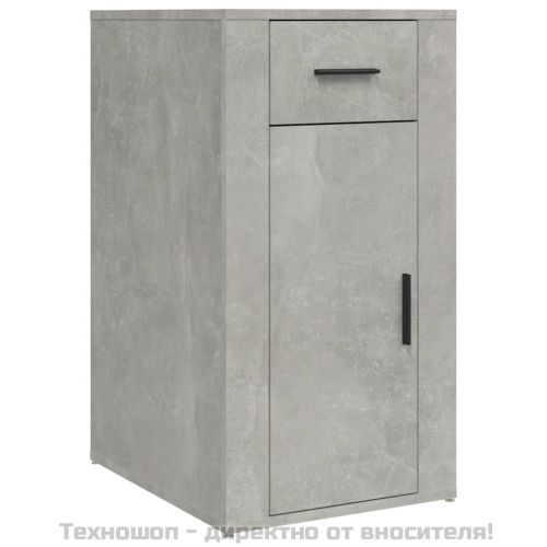 Шкаф за бюро, Бетонно сиво, 40x49x75 см, инженерно дърво