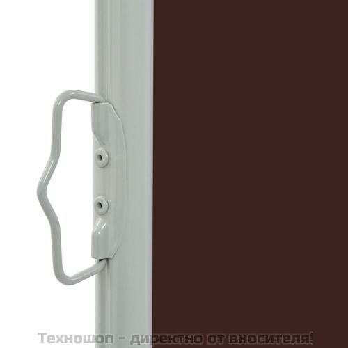 Прибираща се дворна странична тента, 140х300 см, кафява