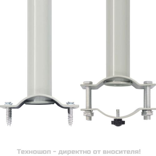 Прибираща се дворна странична тента, 140х300 см, кафява