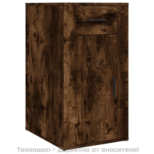 Шкаф за бюро, опушен дъб, 40x49x75 см, инженерно дърво