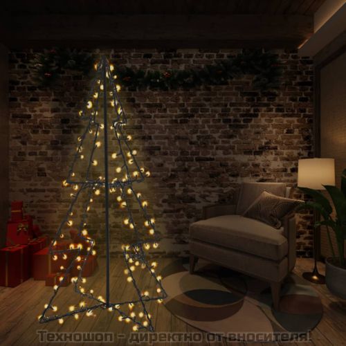 Коледна елха конус, 240 LED, за закрито и открито, 115x150 см
