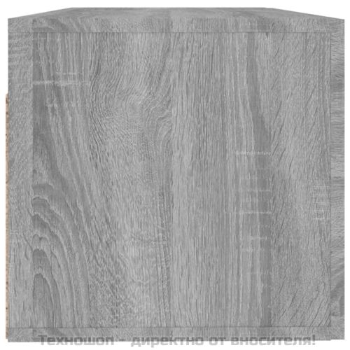 Стенен шкаф, сив сонома, 100x36,5x35 см, инженерно дърво