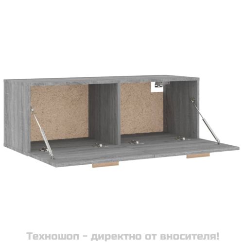 Стенен шкаф, сив сонома, 100x36,5x35 см, инженерно дърво