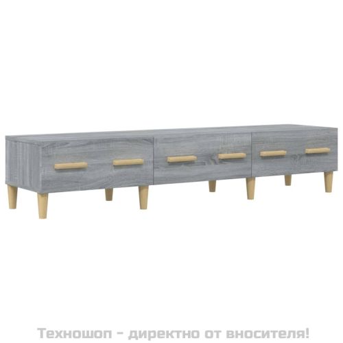 ТB шкаф, сив сонома, 150x34,5x30 см, инженерно дърво