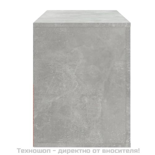 Шкаф за обувки, бетонно сив, 80x35x45 см, инженерно дърво