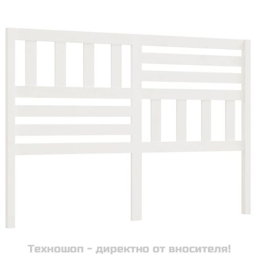 Горна табла за легло, бяла, 126x4x100 см, бор масив