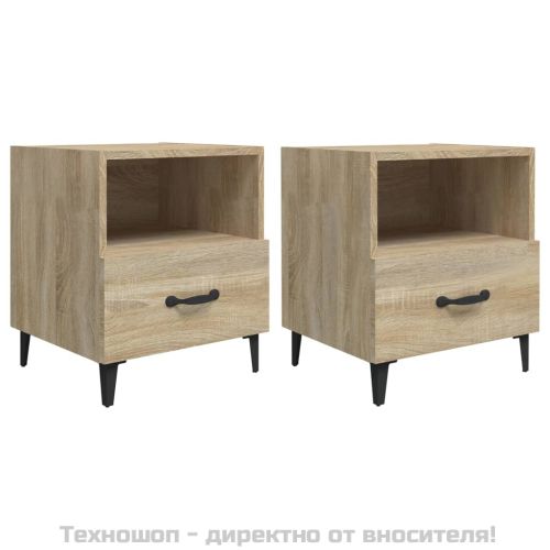 Нощни шкафчета, 2 бр, сонома дъб, инженерно дърво