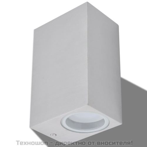 Външни LED прожектори за стена, квадратни, 2 бр