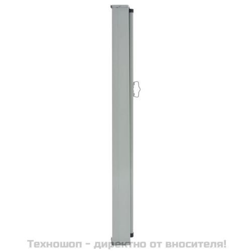 Прибираща се дворна странична тента, 100х300 см, синя