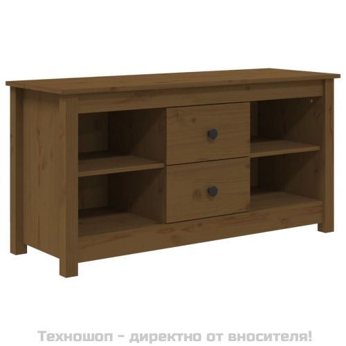 ТВ шкаф, меденокафяв, 103x36,5x52 см, бор масив