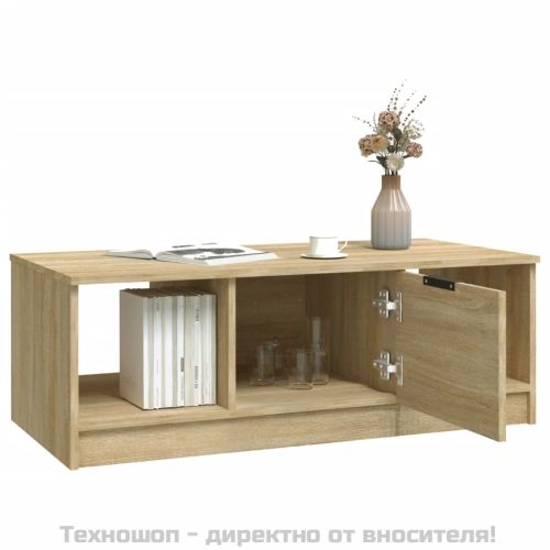 Кафе маса, дъб сонома, 102x50x36 см, инженерно дърво