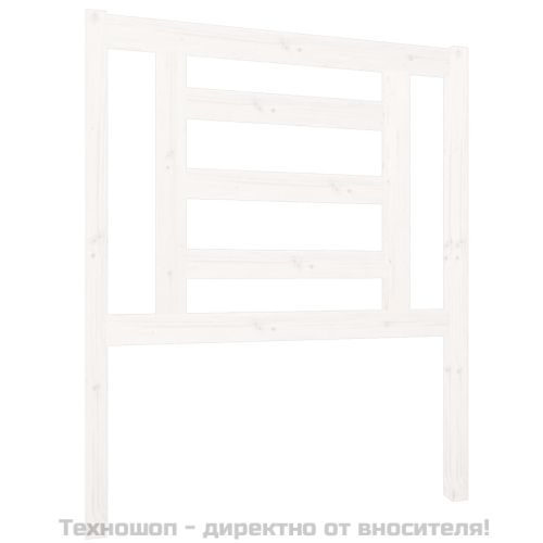 Горна табла за легло, бяла, 81x4x100 см, бор масив