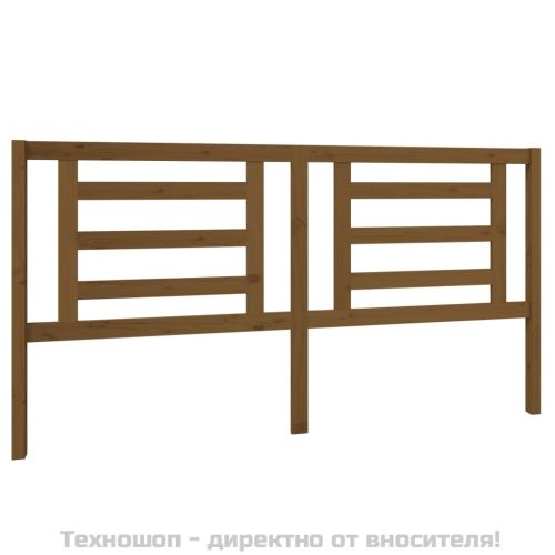 Горна табла за легло, меденокафява, 186x4x100 см, бор масив