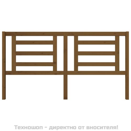 Горна табла за легло, меденокафява, 186x4x100 см, бор масив