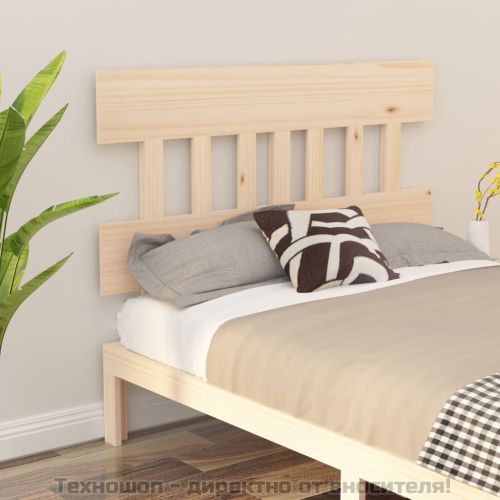 Горна табла за легло, 138,5x3x81 см, бор масив