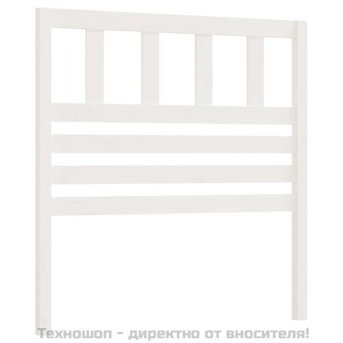 Горна табла за легло, бяла, 81x4x100 см, бор масив