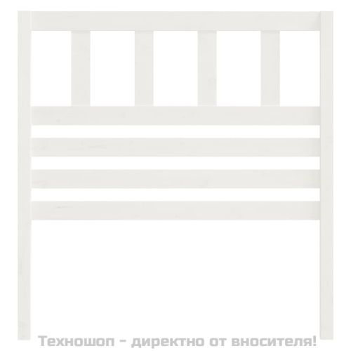 Горна табла за легло, бяла, 81x4x100 см, бор масив