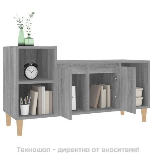 ТВ шкаф, сив сонома, 100x35x55 см, инженерно дърво