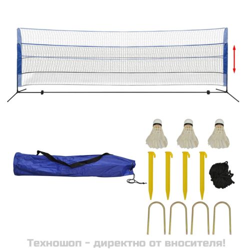 VidaXL Бадминтон мрежа с перца, 500x155 cм