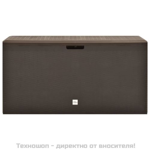 Градински сандък за съхранение, кафяв, 114x47x60 см