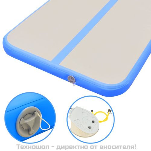 Надуваем дюшек за гимнастика с помпа, 600x100x10 см, PVC, син