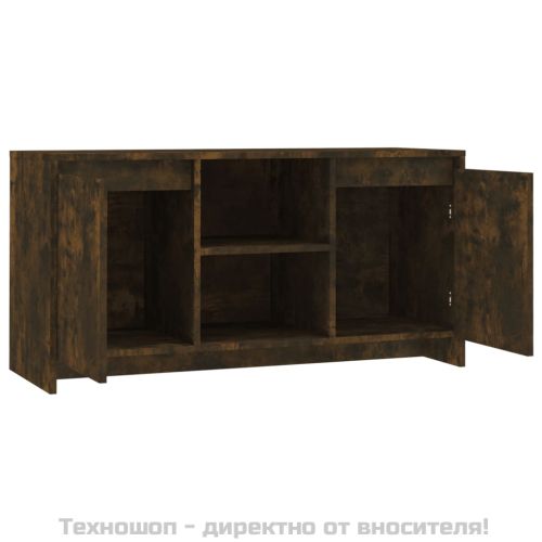 ТВ шкаф, опушен дъб, 102x37,5x52,5 см, инженерно дърво