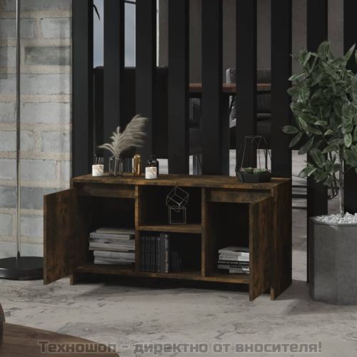 ТВ шкаф, опушен дъб, 102x37,5x52,5 см, инженерно дърво