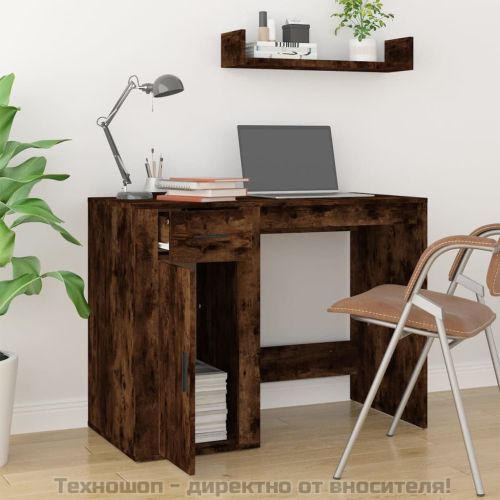 Бюро, опушен дъб, 100x49x75 см, инженерно дърво