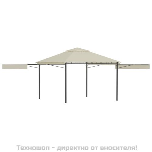 Шатра с двойно разтегаем покрив, 3x3x2,75 м, таупе, 180 г/м²