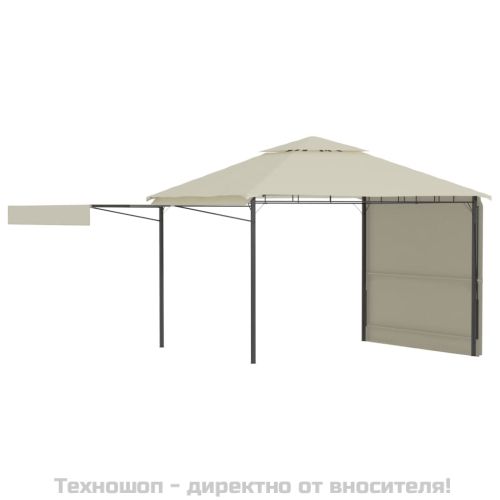 Шатра с двойно разтегаем покрив, 3x3x2,75 м, таупе, 180 г/м²