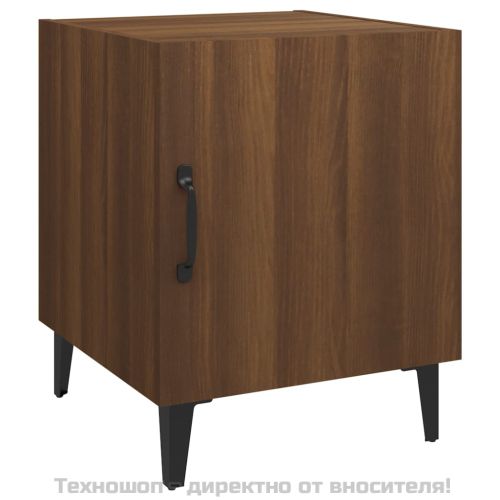 Нощни шкафчета, 2 бр, Кафяв дъб, инженерно дърво
