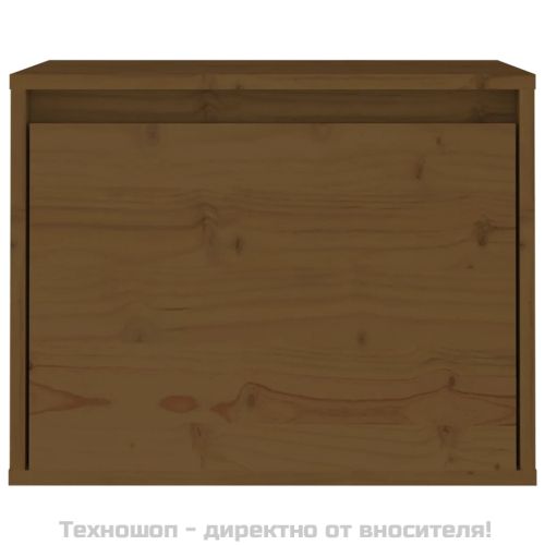 Стенен шкаф, меденокафяв, 45x30x35 см, бор масив