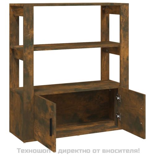 Сайдборд, опушен дъб, 80x30x90 см, инженерно дърво