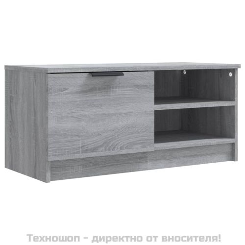 ТВ шкаф, сив сонома, 80x35x36,5 см, инженерно дърво