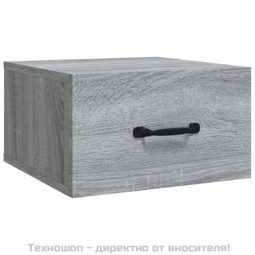 Нощно шкафче за стенен монтаж, сив сонома, 35x35x20 см