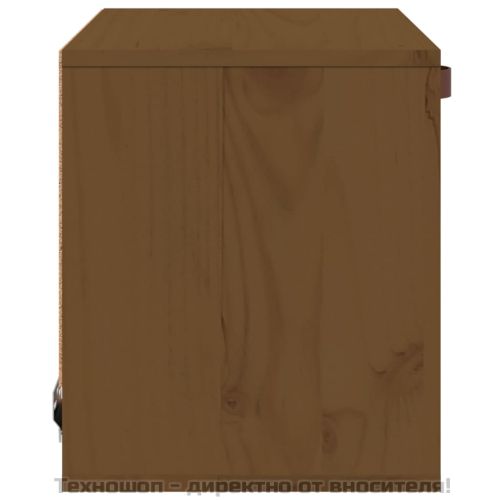 Стенен шкаф, меденокафяв, 40x30x35 см, борово дърво масив