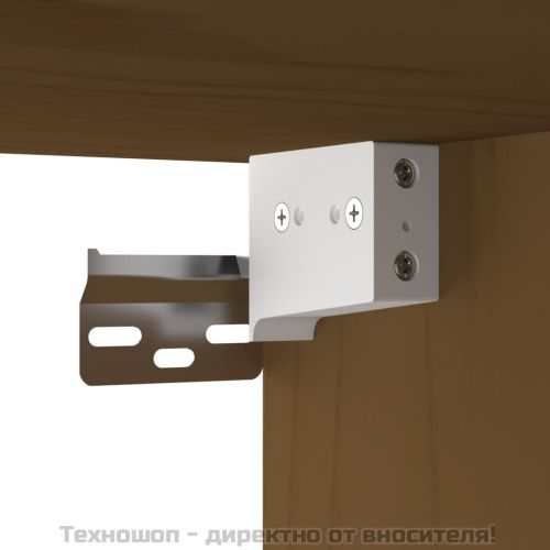 Стенен шкаф, меденокафяв, 40x30x35 см, борово дърво масив