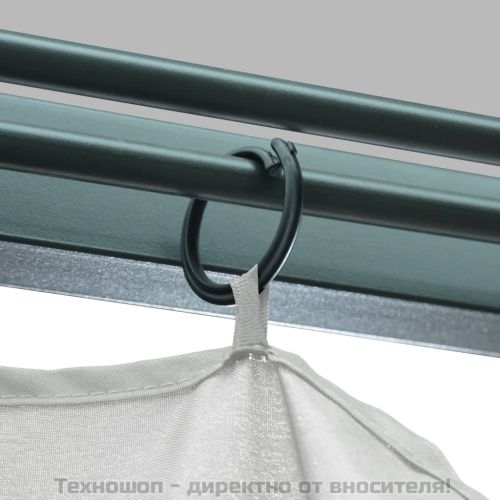 Шатра със завеси, 400х300 см, кремава, алуминий