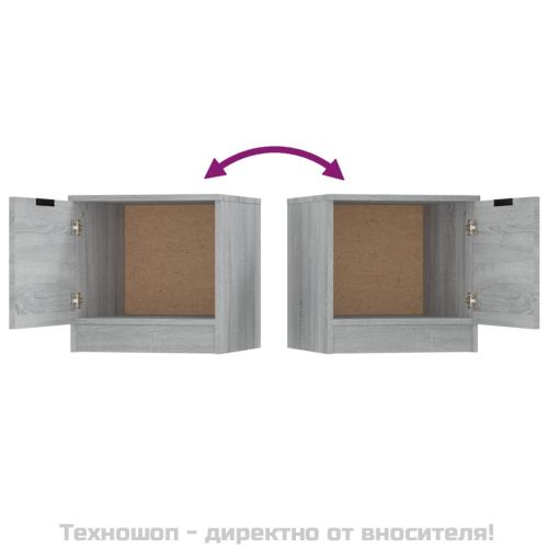 Нощни шкафчета, 2 бр, сив сонома, 40x39x40 см